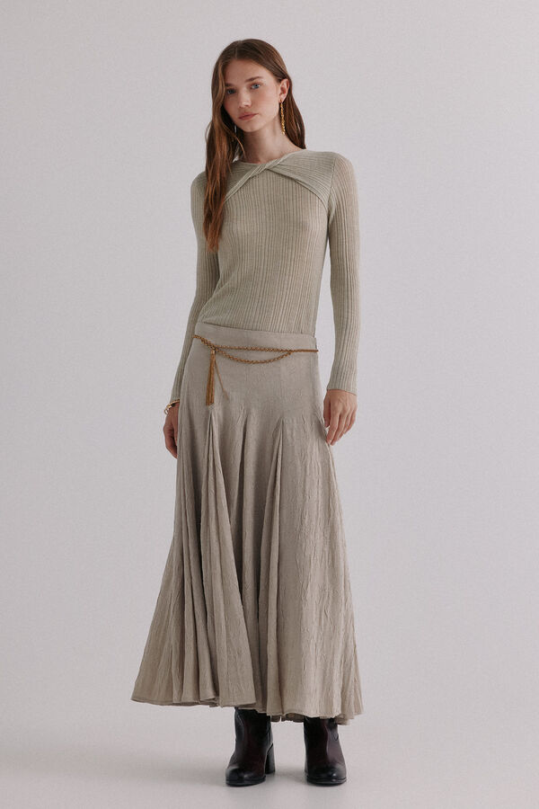 Hoss Intropia Rosa. Falda godets Gris