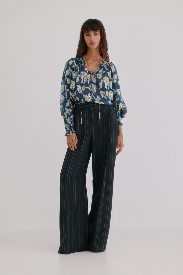 Hoss Intropia Pietra. Pantal&oacute;n a rayas Gris oscuro