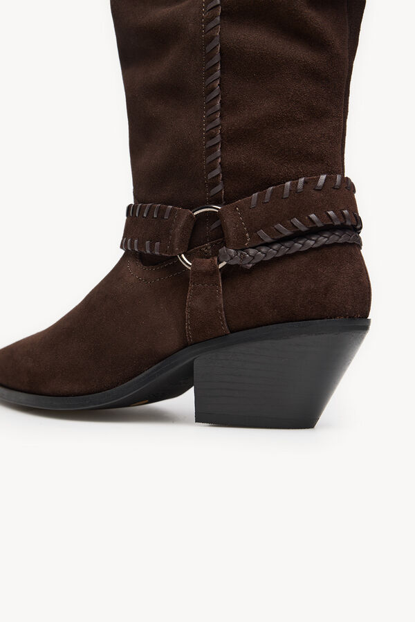 Hoss Intropia Maialen. Botas de serraje Marron oscuro