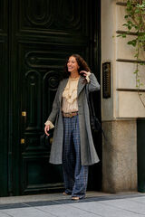 Hoss Intropia Fiona. Abrigo a rayas Gris