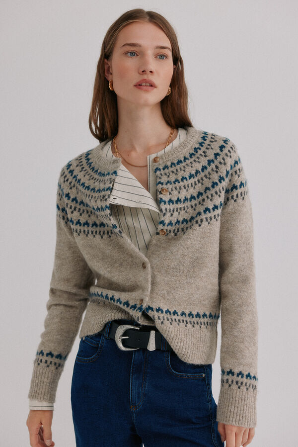 Hoss Intropia Nilda. Chaqueta tricot Estampado granate