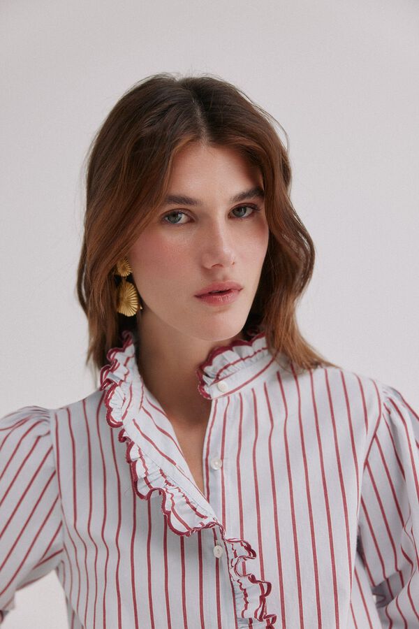 Hoss Intropia Camila. Blusa rom&aacute;ntica Azul