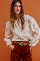 Hoss Intropia Grace. Blusa bordada Marfil