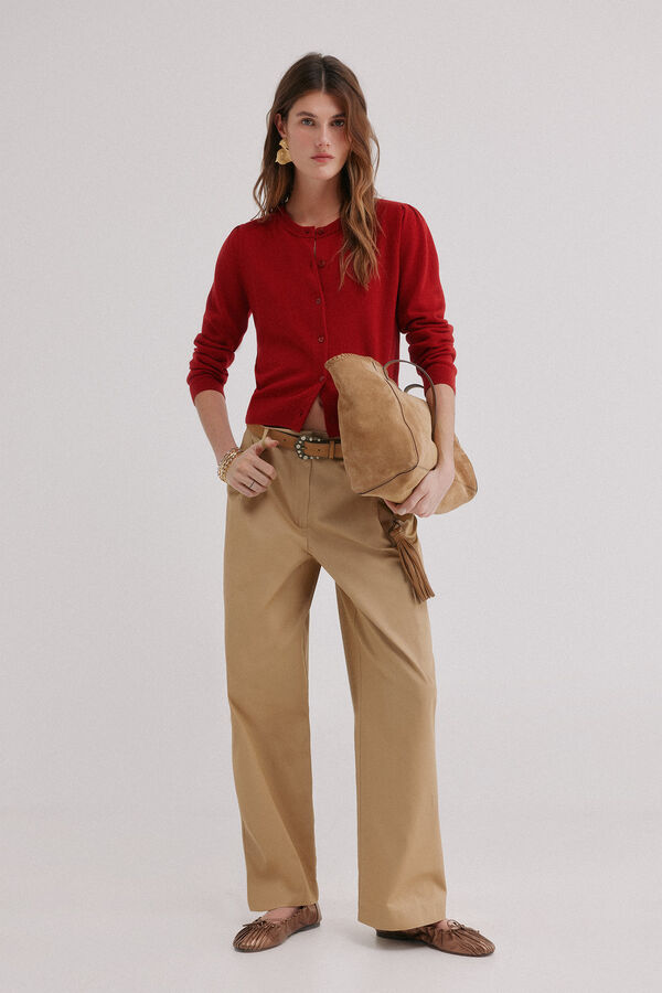 Hoss Intropia Ivelle. C&aacute;rdigan con botones Beige