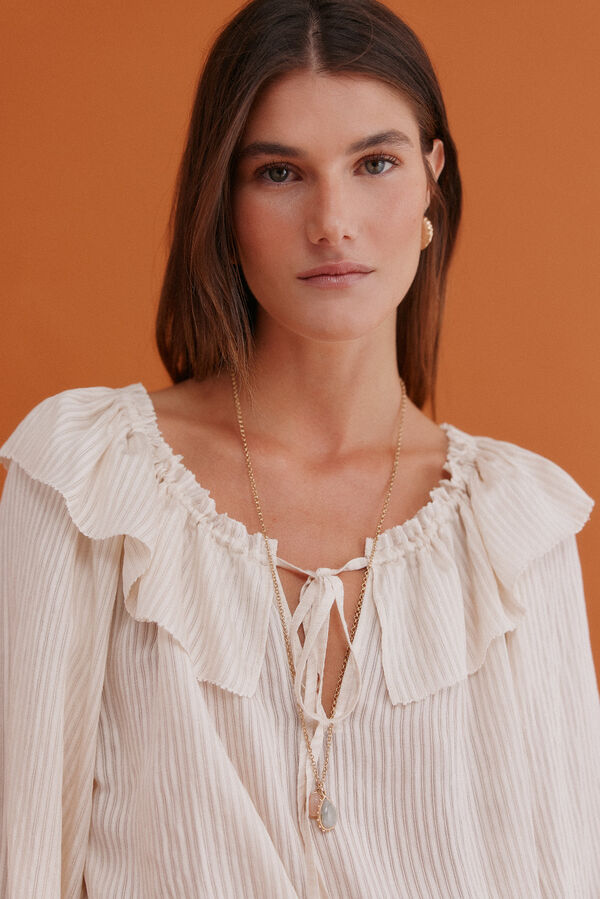 Hoss Intropia Cassandra. Blusa rom&aacute;ntica Marfil