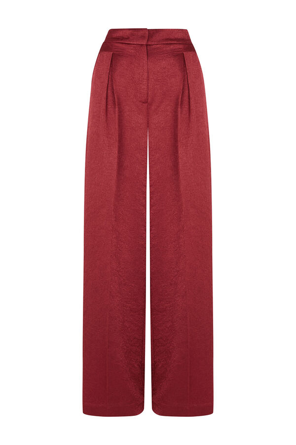 Hoss Intropia Poline. Pantal&oacute;n flu&iacute;do brillante Vino