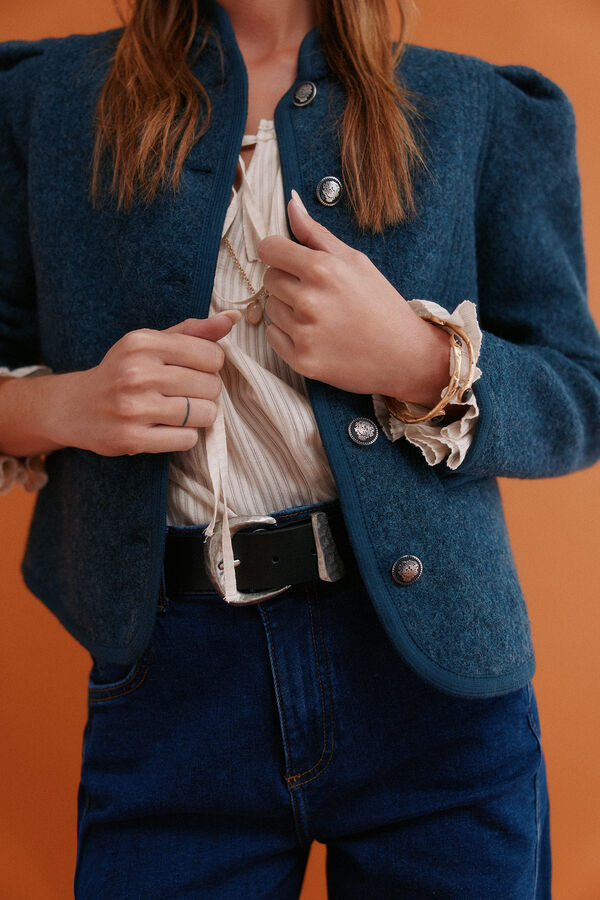 Hoss Intropia Fernanda. Abrigo estilo austriaca Azul