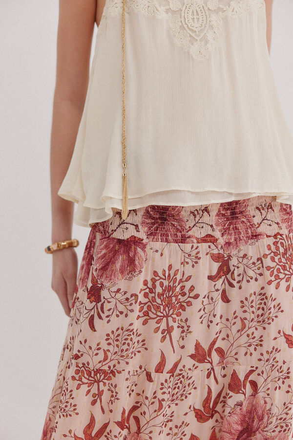 Hoss Intropia Rachel. Falda larga estampada Multicolor