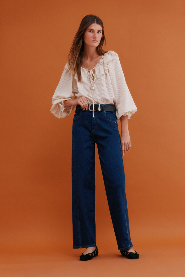 Hoss Intropia Cassandra. Blusa rom&aacute;ntica Marfil