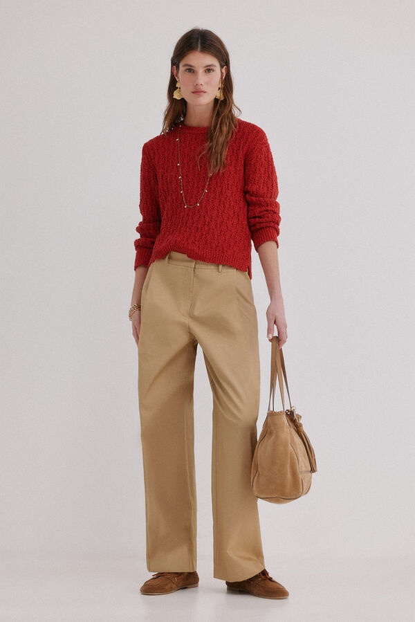 Hoss Intropia Iris. Jersey de punto rojo