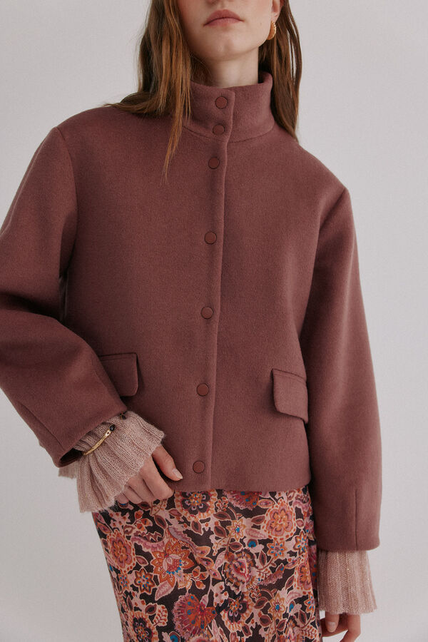 Hoss Intropia Federica. Abrigo corto Rosa