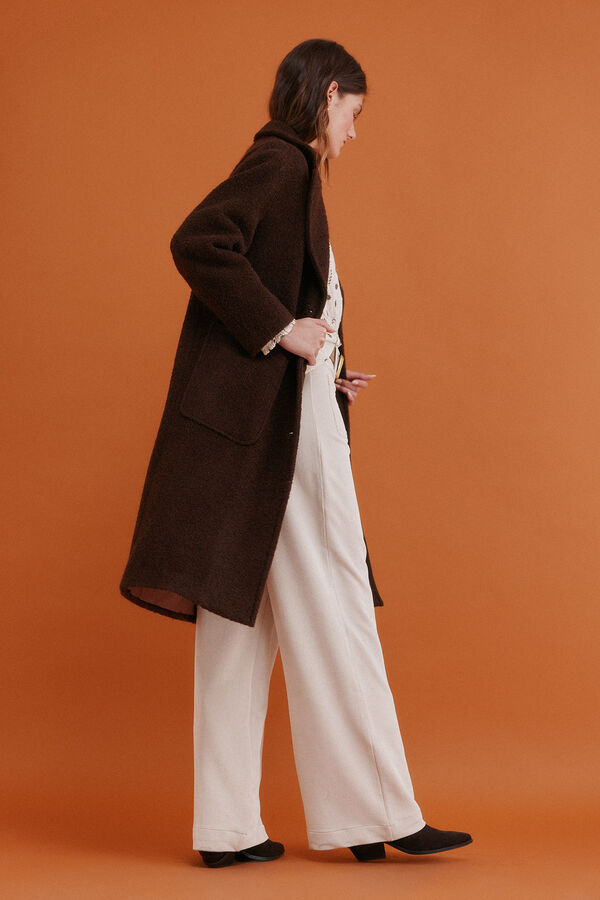 Hoss Intropia Flora. Abrigo con bolsillos Marron