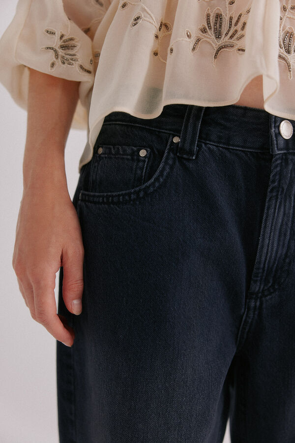 Hoss Intropia Beatrice. Vaqueros de corte recto Gris