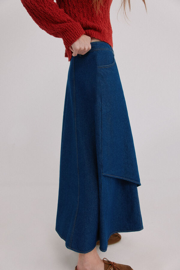 Hoss Intropia Regina. Falda denim Azul marino