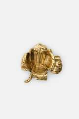 Hoss Intropia Lisa. Broche de flor ba&ntilde;ado en oro Dorado