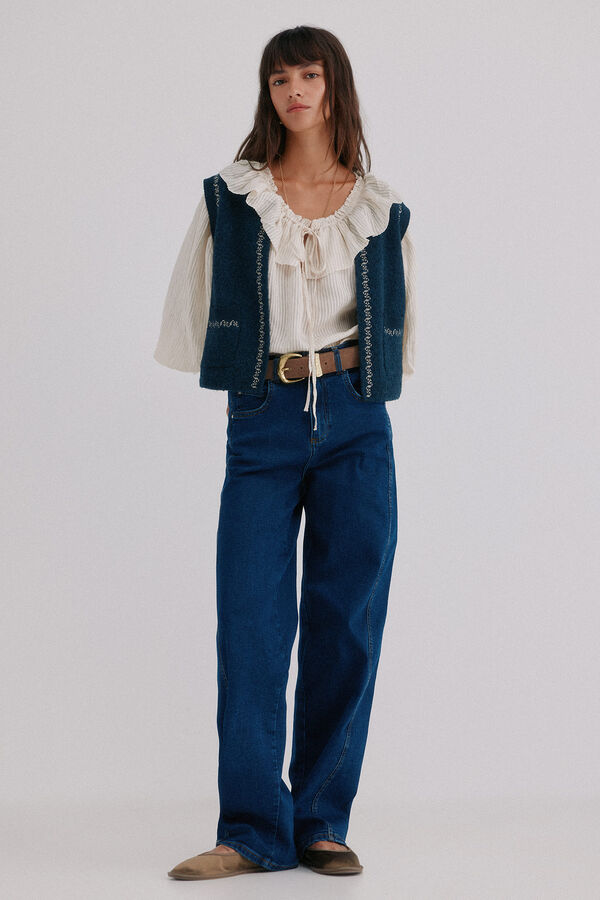 Hoss Intropia Nunzia. Chaleco bordado Azul