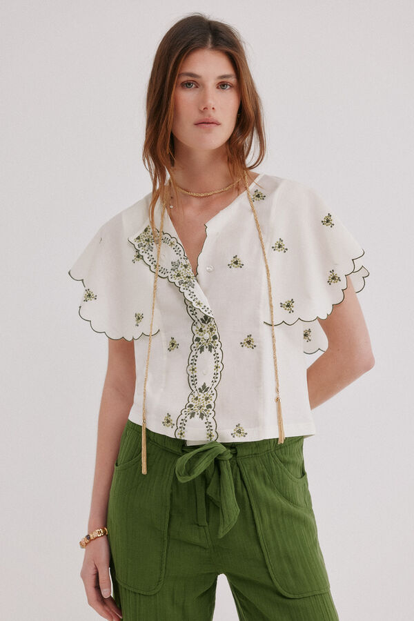 Hoss Intropia Malena. Camiseta escote redondo Beige