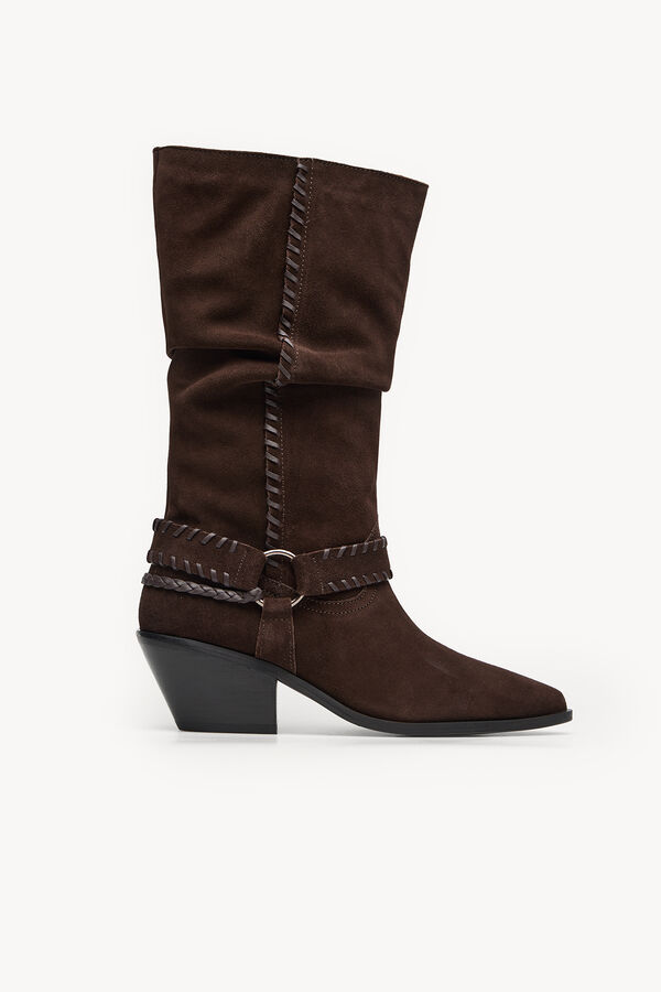Hoss Intropia Maialen. Botas de serraje Marron oscuro