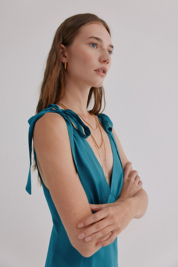 Hoss Intropia Leonor. Vestido fluido Turquesa