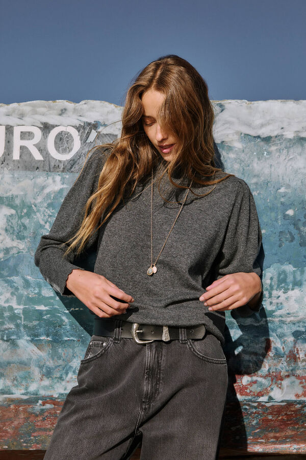 Hoss Intropia Ingrid. Jersey manga larga Gris