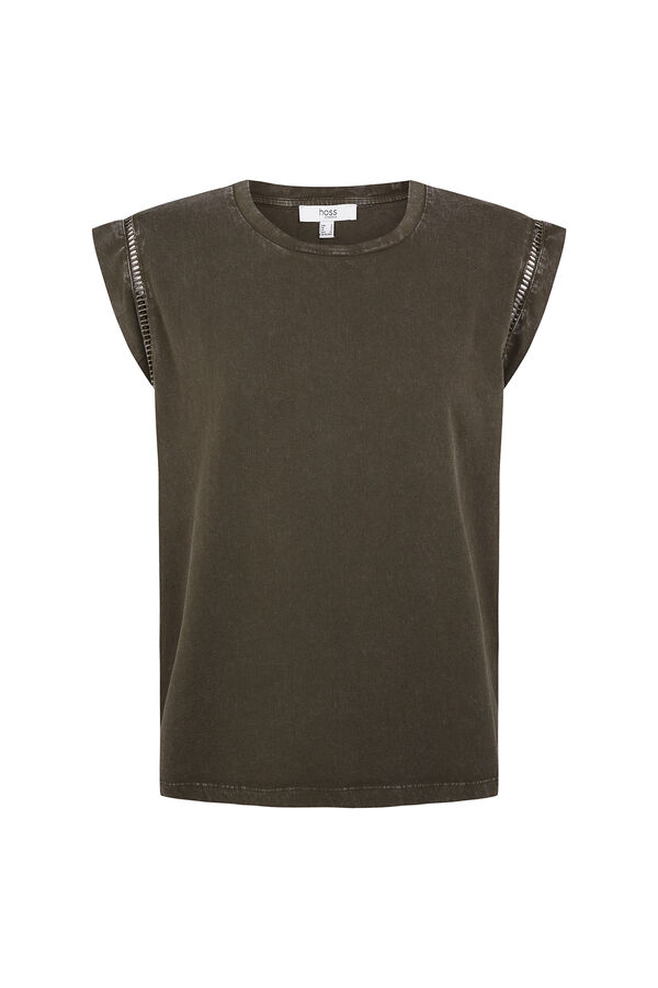 Hoss Intropia Mafi. Camiseta escote redondo Kaki