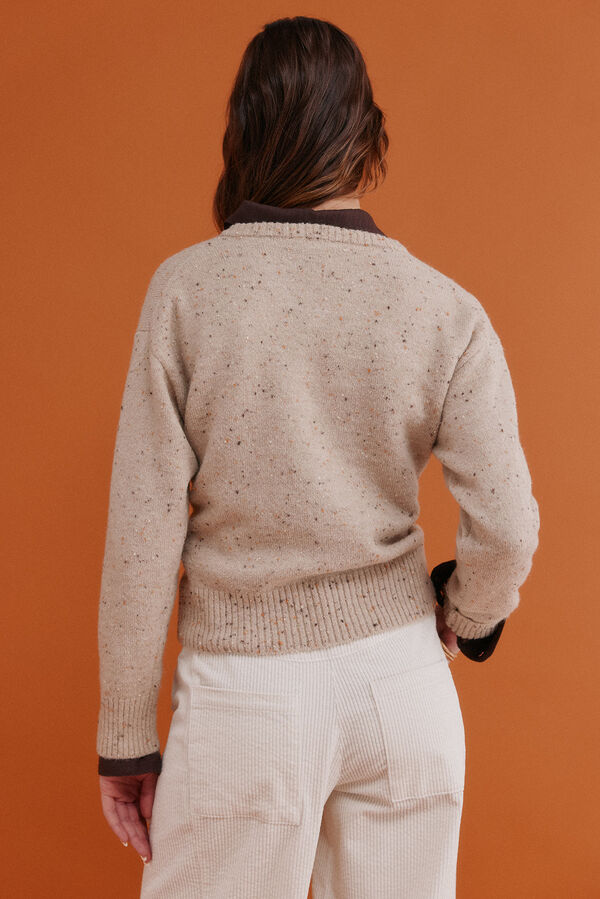 Hoss Intropia Imelda. Jersey jaspeado Beige