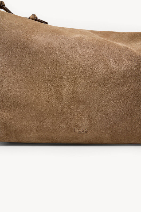 Hoss Intropia Natalia. Bolso de serraje Marron oscuro