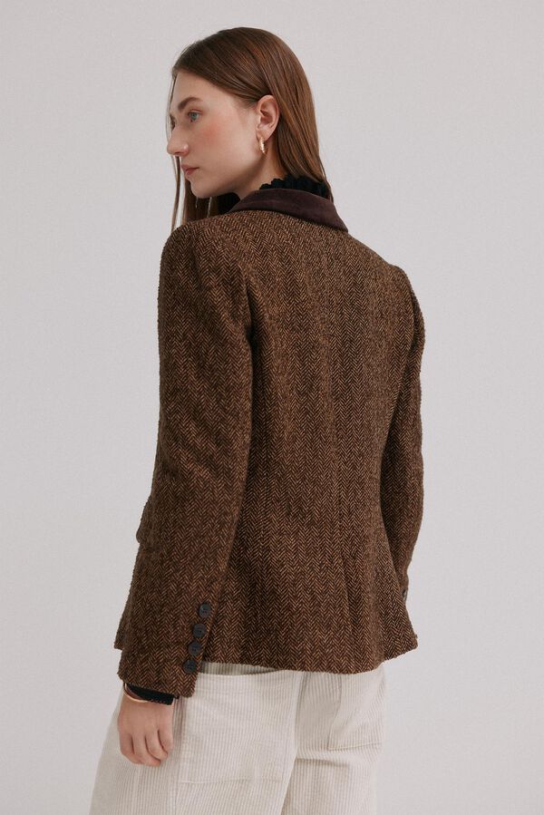 Hoss Intropia Elsa. Blazer espiga Marron