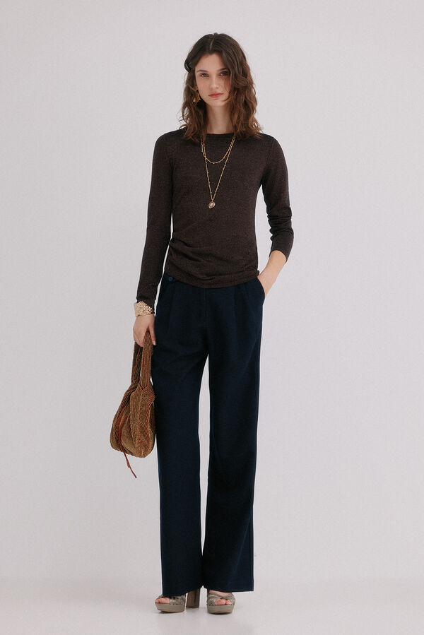 Hoss Intropia Imani. Jersey con frunces Marron