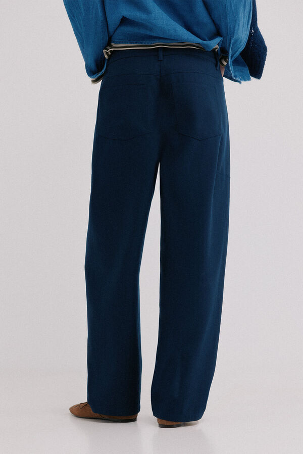 Hoss Intropia Praisa. Pantal&oacute;n de espiga Azul marino