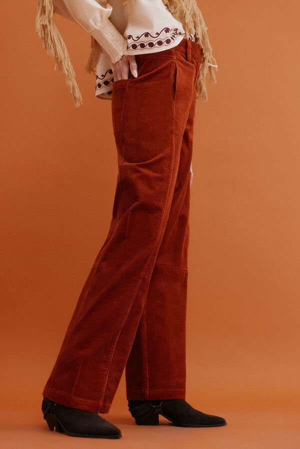 Hoss Intropia Pamela. Pantal&oacute;n wide leg Vino