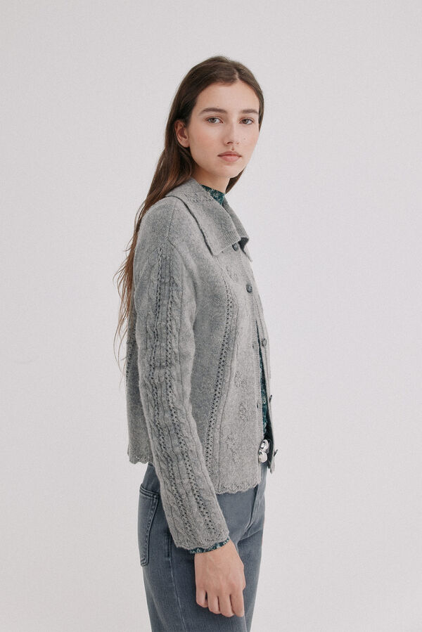 Hoss Intropia Isabelina. C&aacute;rdigan de punto Gris