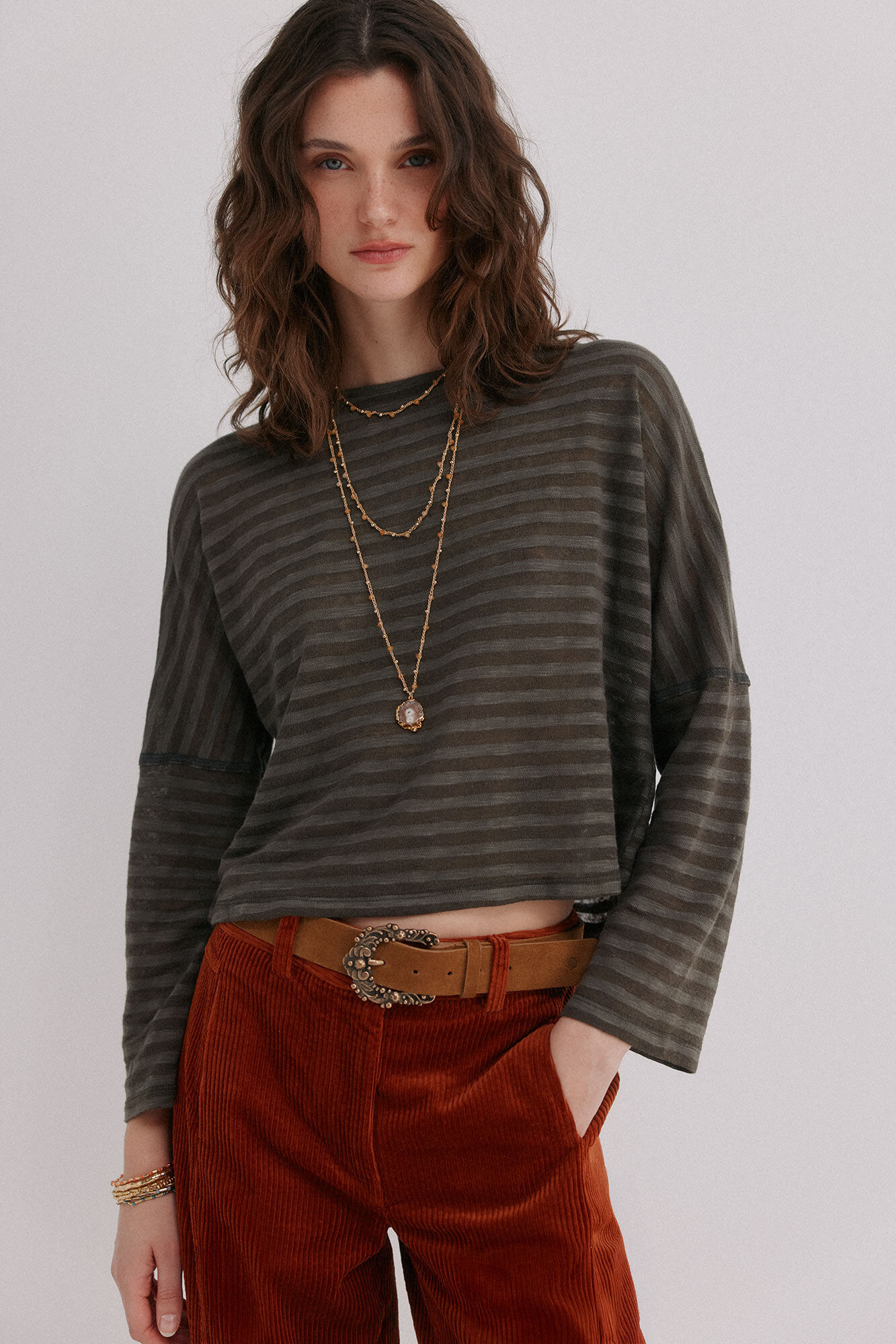 Hoss Intropia Marta. Camiseta cuello panadera