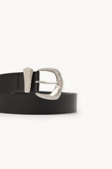 Hoss Intropia Linka. Cintur&oacute;n piel Negro