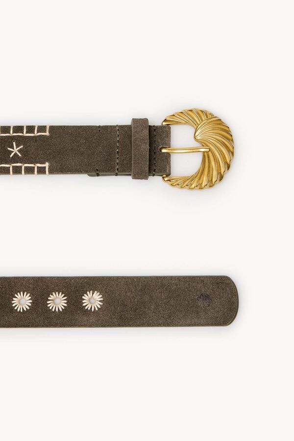 Hoss Intropia Lilit. Cintur&oacute;n en serraje Kaki