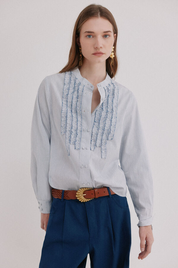 Hoss Intropia Carmen. Blusa manga larga Azul