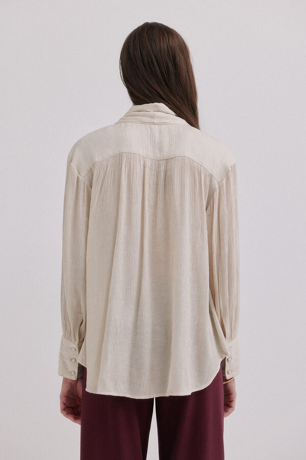 Hoss Intropia Gretel. Blusa lazada Estampado Beige