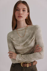 Hoss Intropia Matilde. Camiseta drapeada Verde