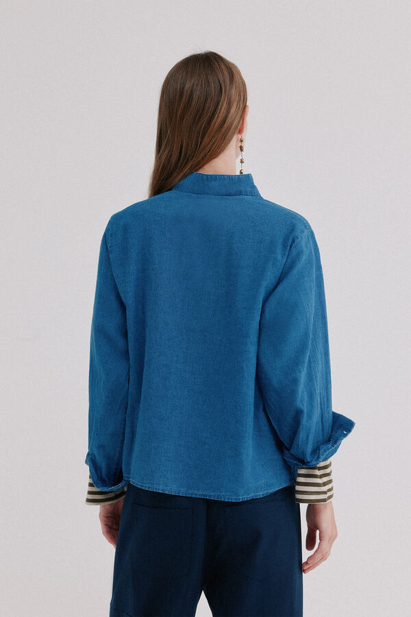 Hoss Intropia Coria. Camisa denim Azul marino