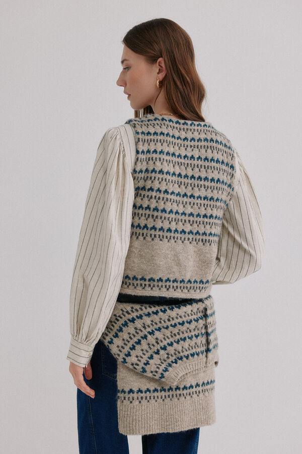 Hoss Intropia Nela. Chaleco tricot Estampado granate