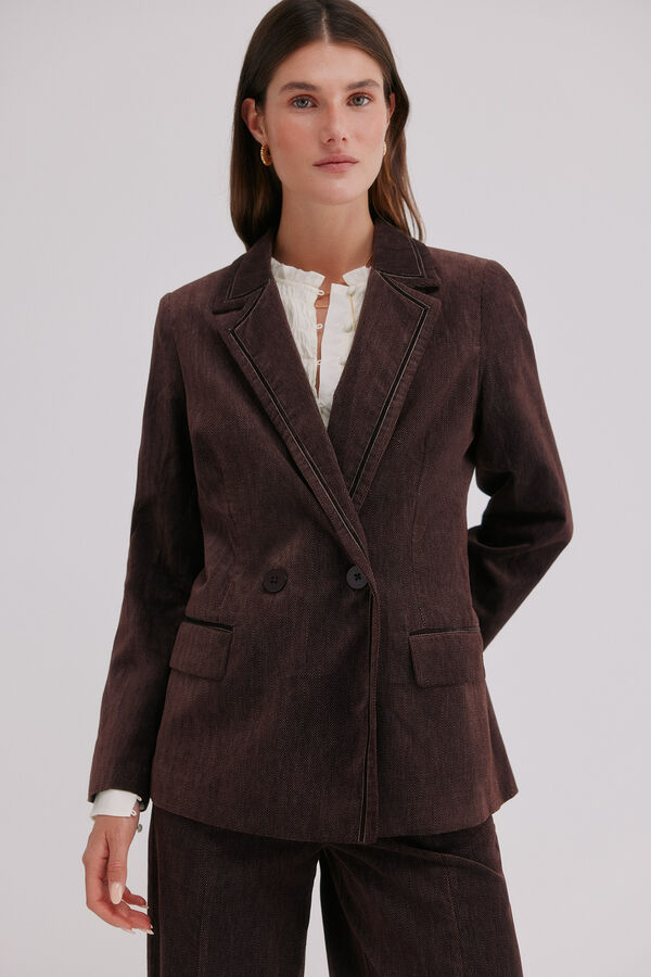 Hoss Intropia Esther. Blazer de pana Marron