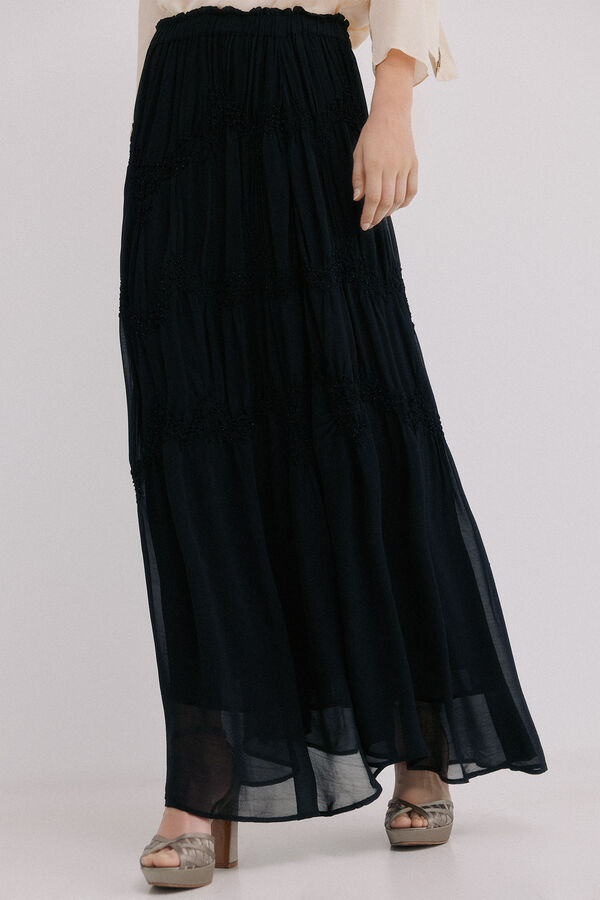 Hoss Intropia Romelia. Falda bordada Negro