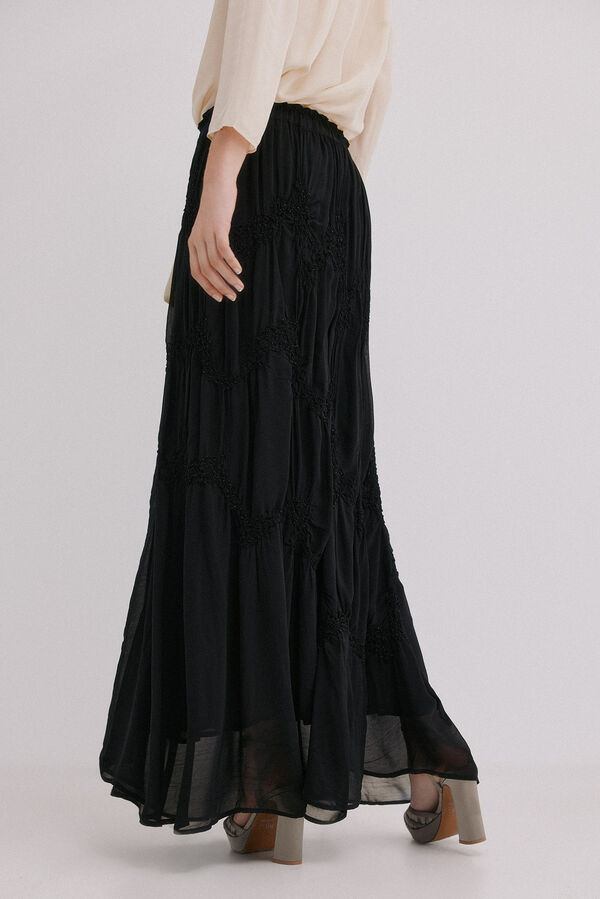 Hoss Intropia Romelia. Falda bordada Negro