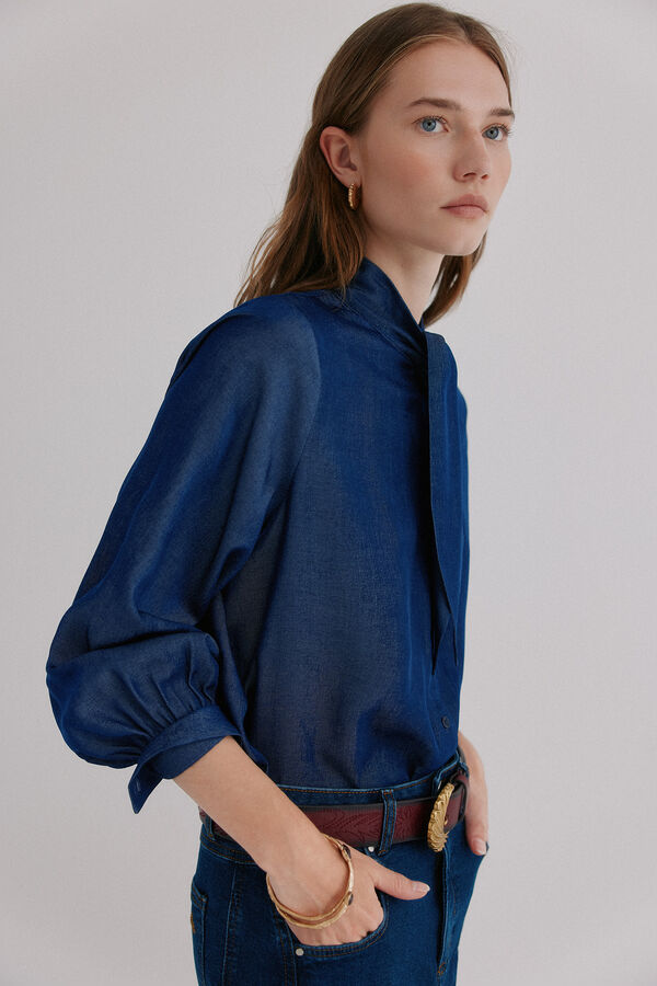 Hoss Intropia Graciela. Blusa con detalle nudo Azul marino