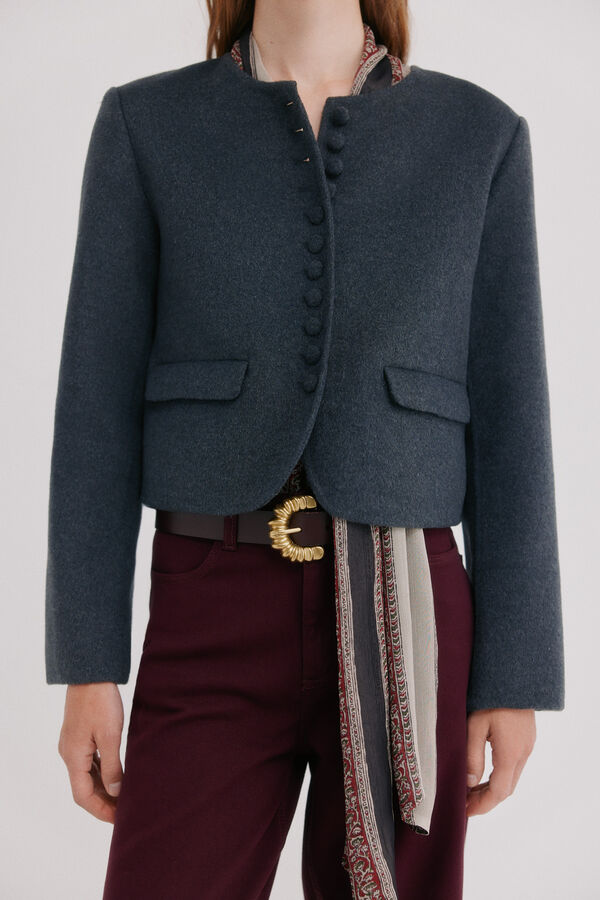 Hoss Intropia Erea. Blazer cropped Gris