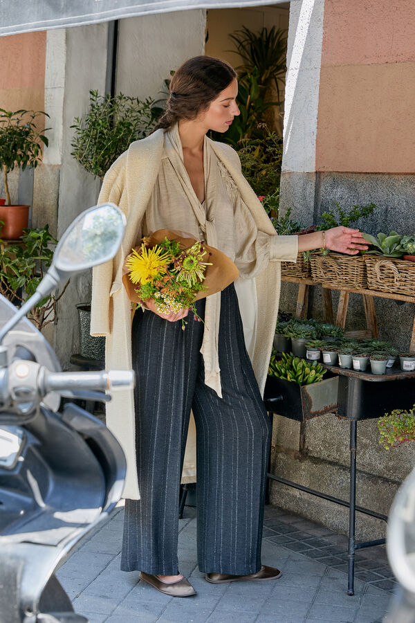 Hoss Intropia Gretel. Blusa lazada Estampado Beige