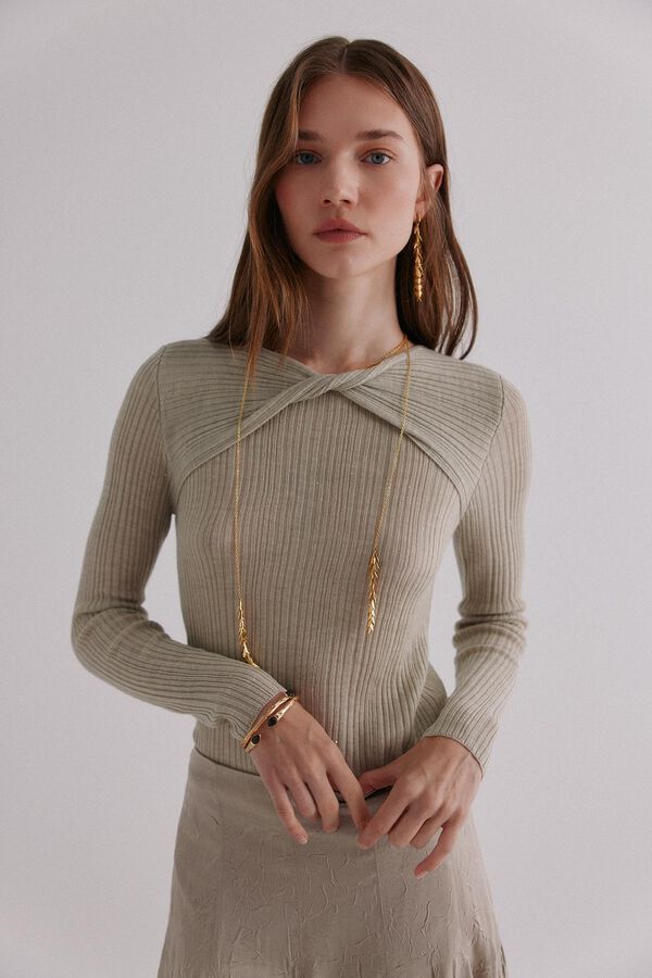 Hoss Intropia Nabila. Top con detalle de nudo Verde