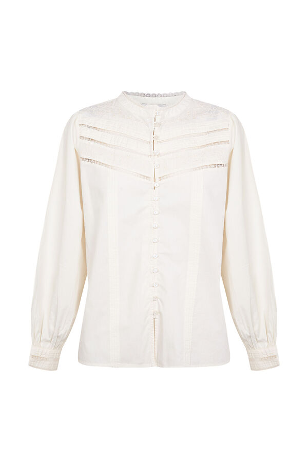 Hoss Intropia Catherine. Blusa rom&aacute;ntica Beige