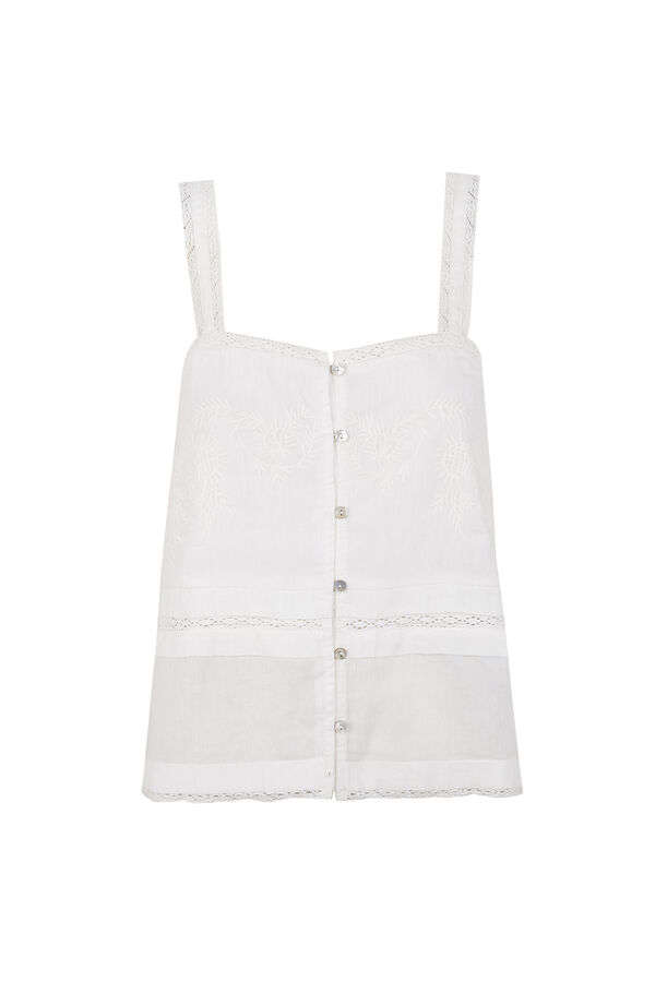 Hoss Intropia Camelia. Blusa flu&iacute;da Blanco