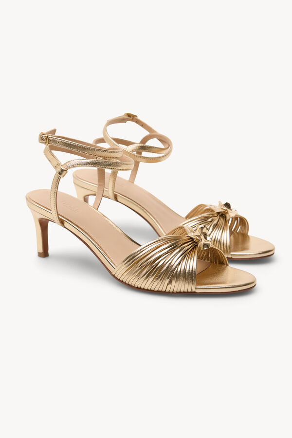 Hoss Intropia Maider. Sandalias piel tac&oacute;n medio Amarillo